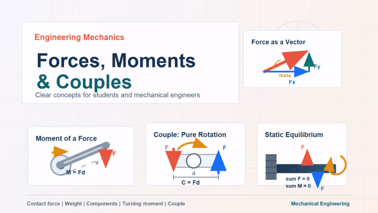 Forces, Moments and Couples